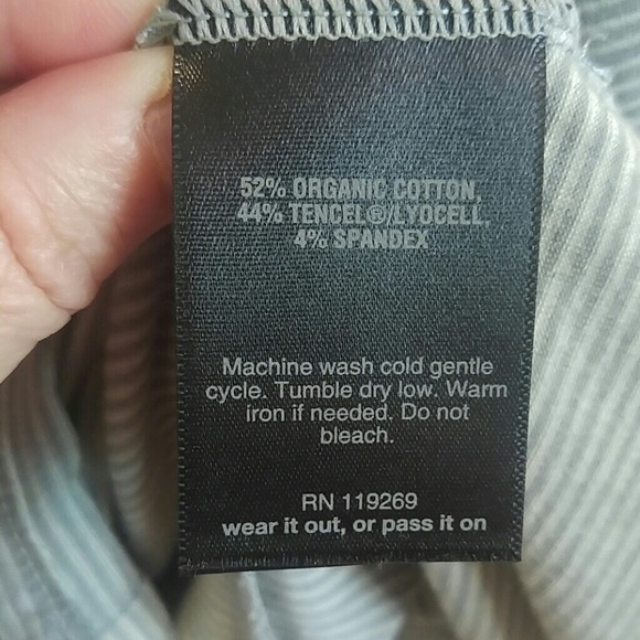 Nau NWT Astir Tank Dress Womens XS Grey White Striped Scoop Neck A-line Knit - Picture 8 of 8